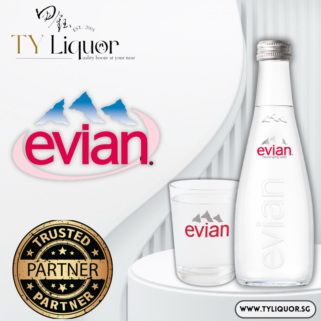 (2 Cartons) Evian Natural Mineral Water (Glass), 20x330ml