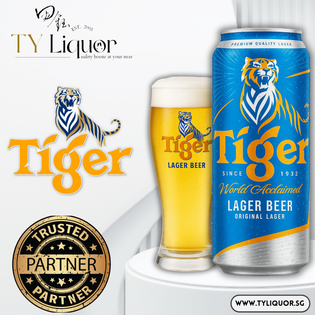 (2 Cartons) Tiger Beer, 24x490ml