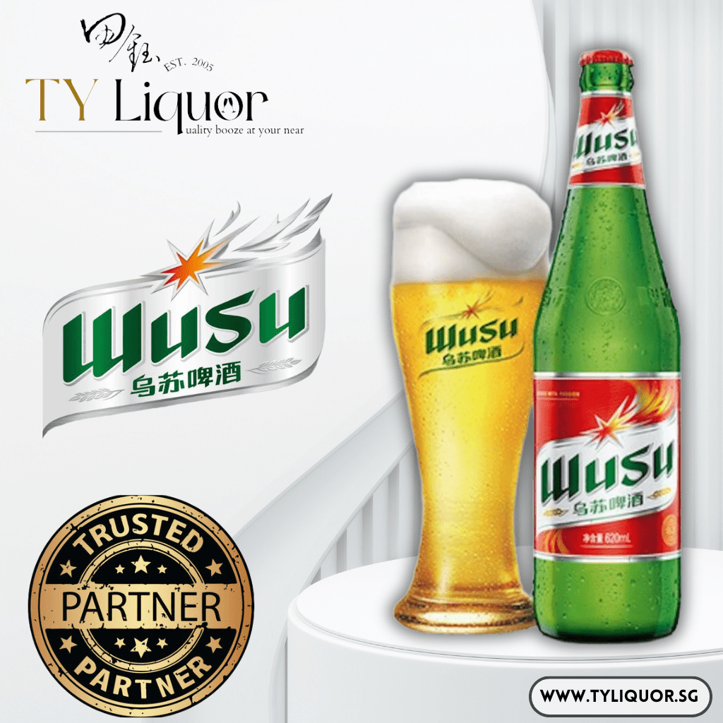 (2 Cartons) Wusu Premium Beer, 24x620ml